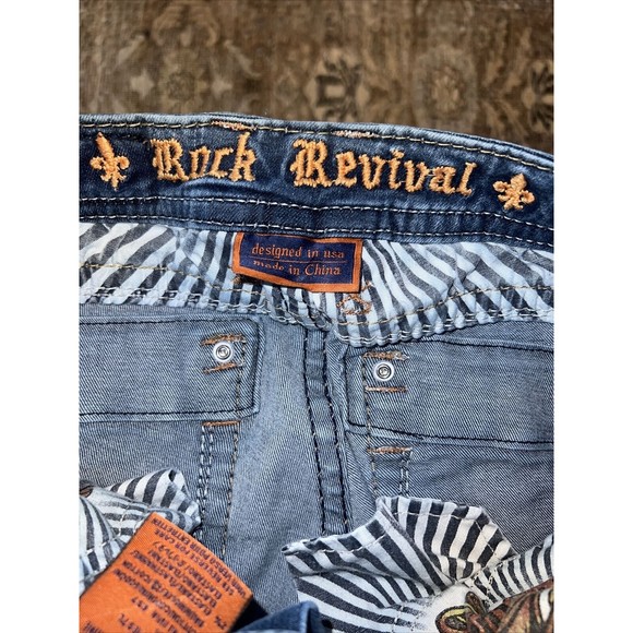 Rock Revival Alivia Skinny Button Pocket Denim Jeans-Women's Size 26x31 - Picture 14 of 16